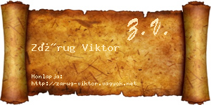 Zárug Viktor névjegykártya